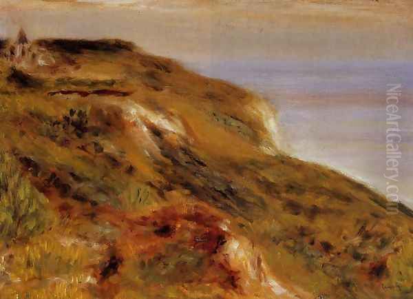 The Varangeville Church And The Cliffs Oil Painting by Pierre Auguste Renoir