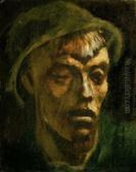 Head Of A Tramp Oil Painting by Laszlo Mednyanszky