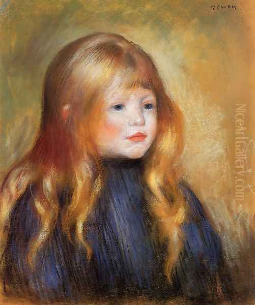 Head Of A Child Aka Edmond Renoir Oil Painting by Pierre Auguste Renoir