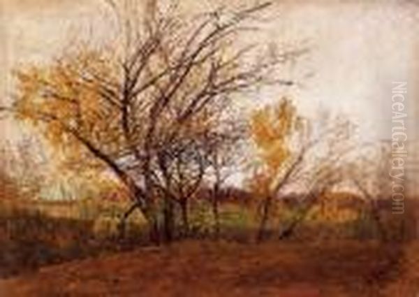 Trees In Spring Oil Painting by Laszlo Mednyanszky