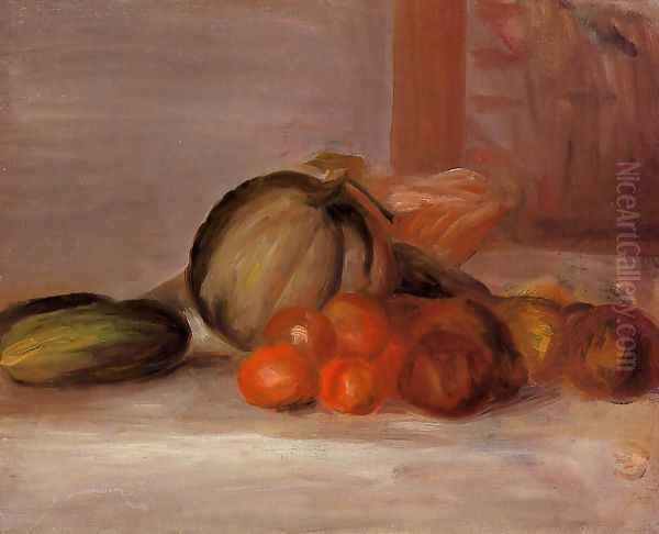 Still Life With Melon2 Oil Painting by Pierre Auguste Renoir