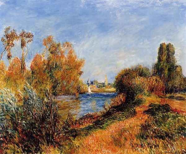 The Seine At Argenteuil Oil Painting by Pierre Auguste Renoir