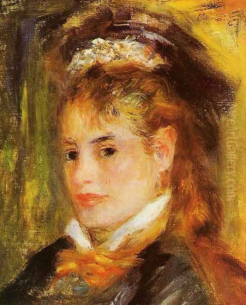 Portrait Of A Young Woman2 Oil Painting by Pierre Auguste Renoir