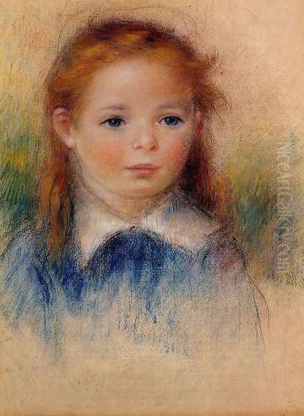 Portrait Of A Little Girl Oil Painting by Pierre Auguste Renoir