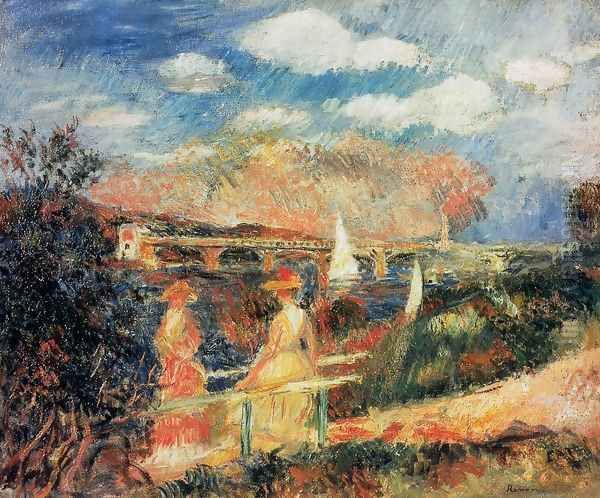 The Banks Of The Seine At Argenteuil Oil Painting by Pierre Auguste Renoir