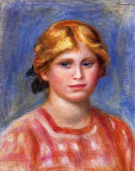 Head Of A Young Girl3 Oil Painting by Pierre Auguste Renoir