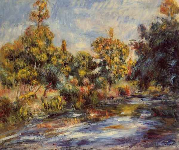 Landscape With River Oil Painting by Pierre Auguste Renoir