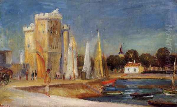 The Port Of Rochelle Oil Painting by Pierre Auguste Renoir