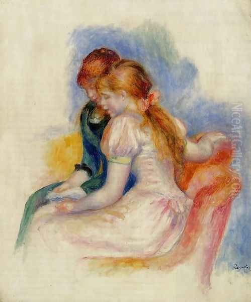 The Reading Oil Painting by Pierre Auguste Renoir