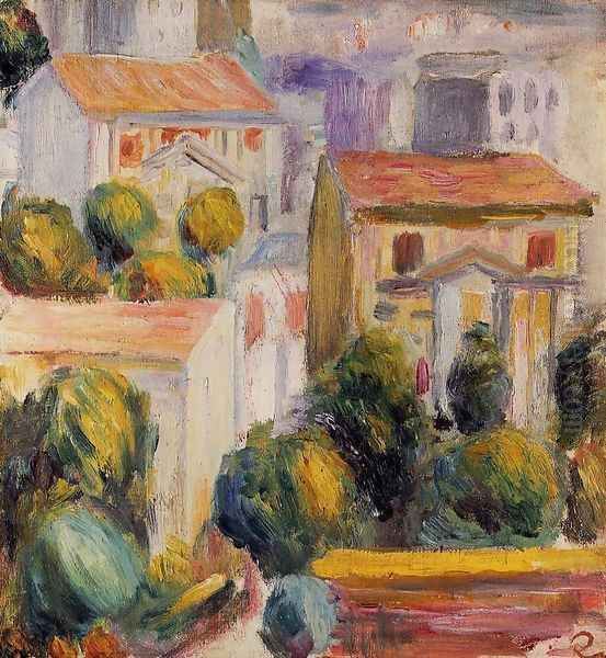 House At Cagnes Oil Painting by Pierre Auguste Renoir