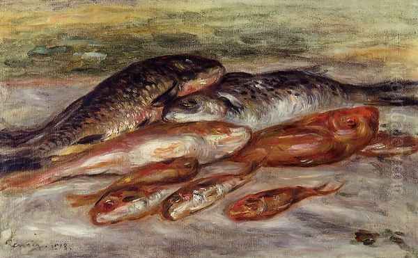 Still Life With Fish2 Oil Painting by Pierre Auguste Renoir