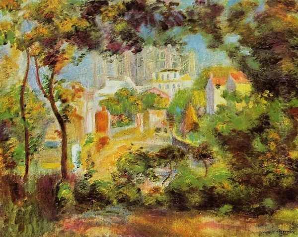 The Building Of Sacred Heart Oil Painting by Pierre Auguste Renoir