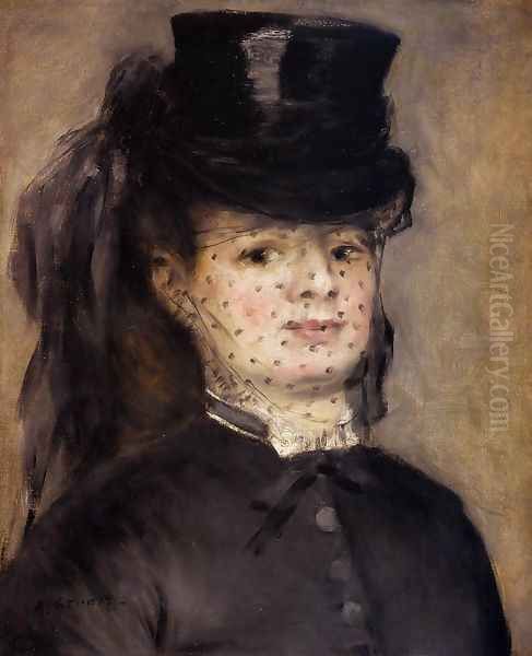 Madame Darras as an Horsewoman Oil Painting by Pierre Auguste Renoir