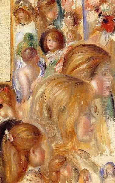 Childrens Heads Oil Painting by Pierre Auguste Renoir