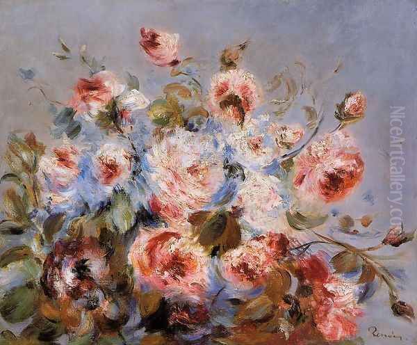 Roses From Wargemont Oil Painting by Pierre Auguste Renoir