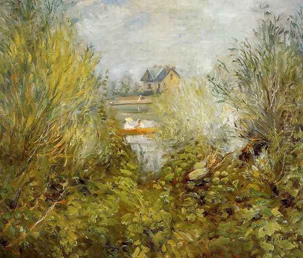 On The Seine Near Argenteuil Oil Painting by Pierre Auguste Renoir