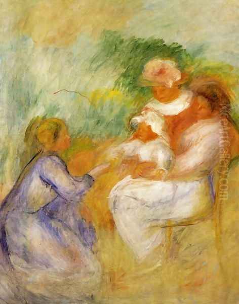 Women And Child Oil Painting by Pierre Auguste Renoir