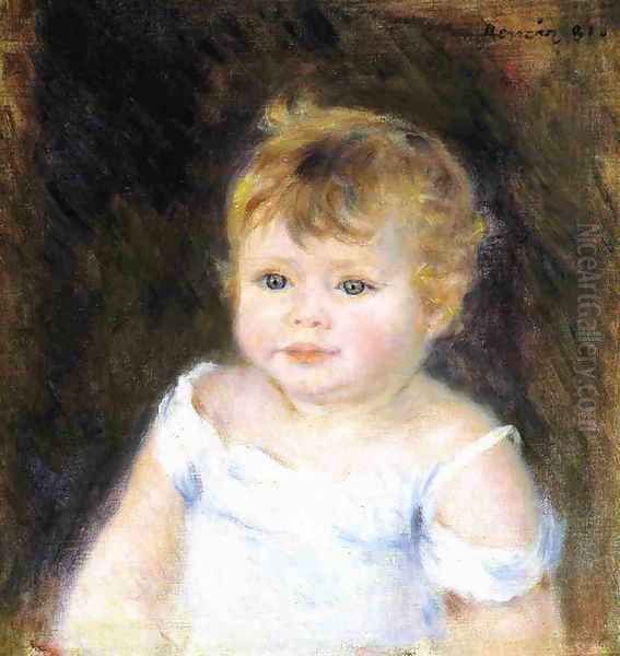 Portrait Of An Infant Oil Painting by Pierre Auguste Renoir