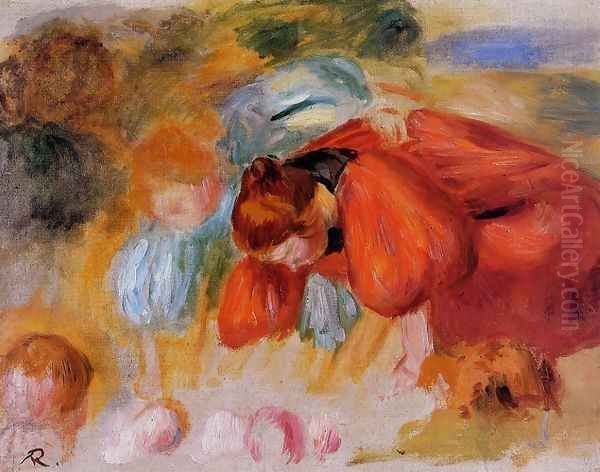 Study For The Croquet Game Oil Painting by Pierre Auguste Renoir