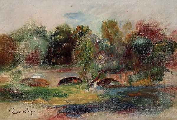 Landscape With Bridge Oil Painting by Pierre Auguste Renoir