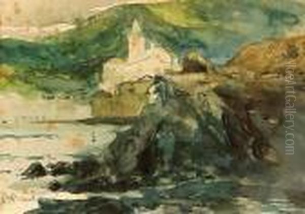 Cadaques Oil Painting by Eliseu Meifren i Roig