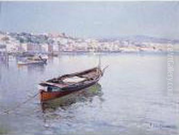 Vista Del Puerto De Ibiza Oil Painting by Eliseu Meifren i Roig