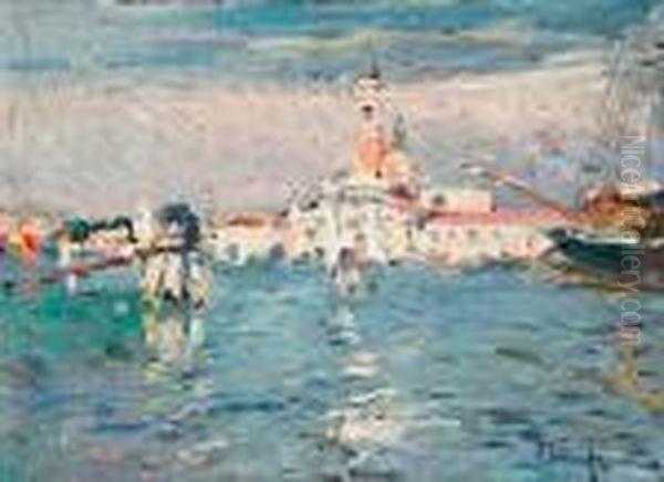 Puerto De Venecia, La Aduana Oil Painting by Eliseu Meifren i Roig