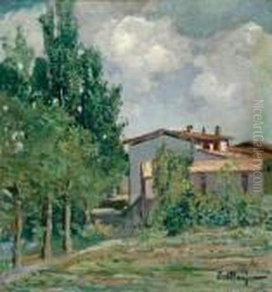 Paisaje De Montesquius. Oil Painting by Eliseu Meifren i Roig