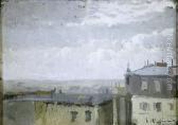 Tejados De Paris Oil Painting by Eliseu Meifren i Roig