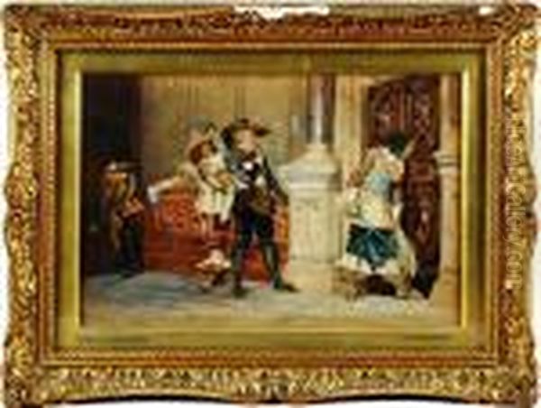 The Conspirators Oil Painting by Jean-Louis-Ernest Meissonier