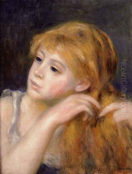 Head Of A Young Woman9 Oil Painting by Pierre Auguste Renoir