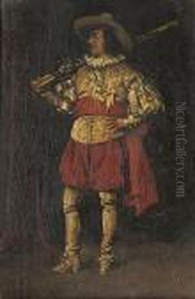 The Dashing Cavalier Oil Painting by Jean-Louis-Ernest Meissonier