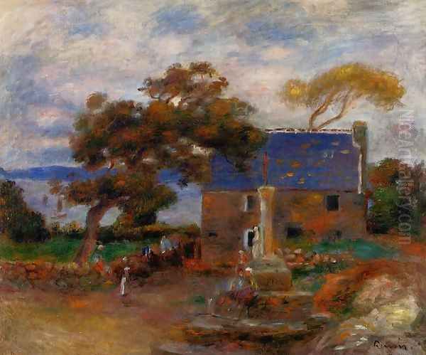 Treboul Near Douardenez Brittany Oil Painting by Pierre Auguste Renoir