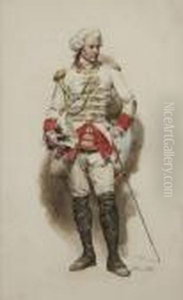 Soldat Autrichien ? Oil Painting by Jean-Louis-Ernest Meissonier