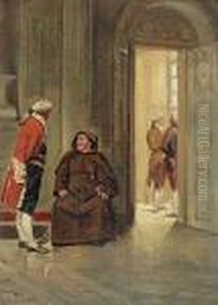 Moine Etlaquais Dans Un Salon Oil Painting by Jean-Louis-Ernest Meissonier