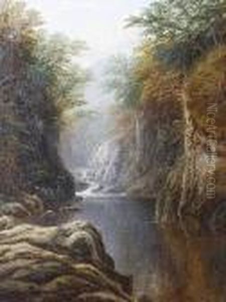 Fairy Glen, North Wales Oil Painting by William Mellor