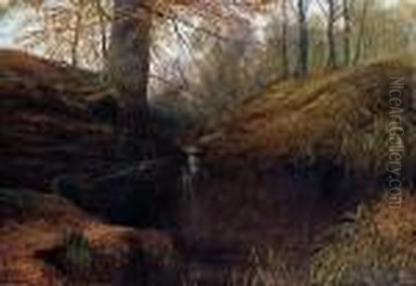 In Bolton Woods, Autumn Oil Painting by William Mellor