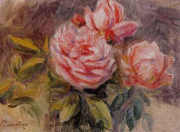 Roses II Oil Painting by Pierre Auguste Renoir