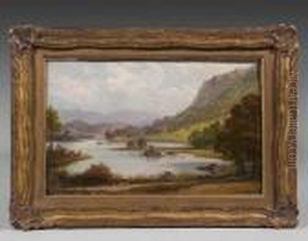 Rydal Water, Looking North Oil Painting by William Mellor