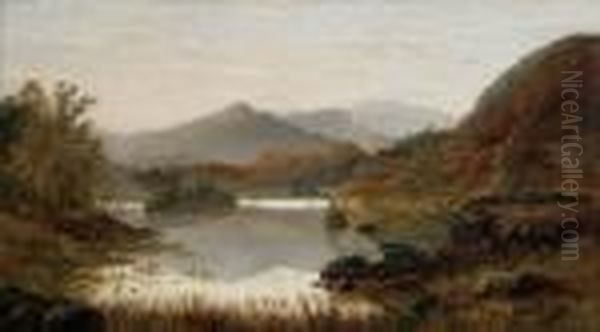 Rydal Water Oil Painting by William Mellor