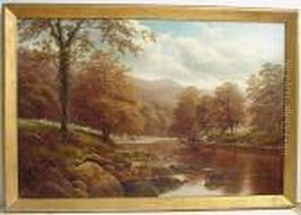 View On The Sharfe Oil Painting by William Mellor