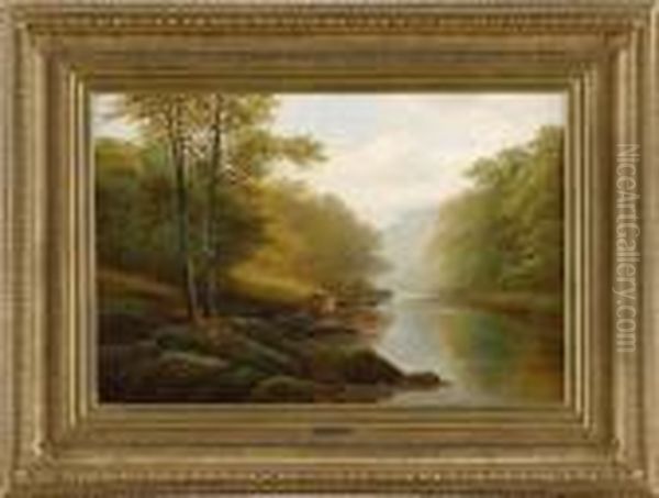 On The Wharfe Bolton Oil Painting by William Mellor