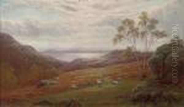 A Peep Of Windermere, Westmorland Oil Painting by William Mellor