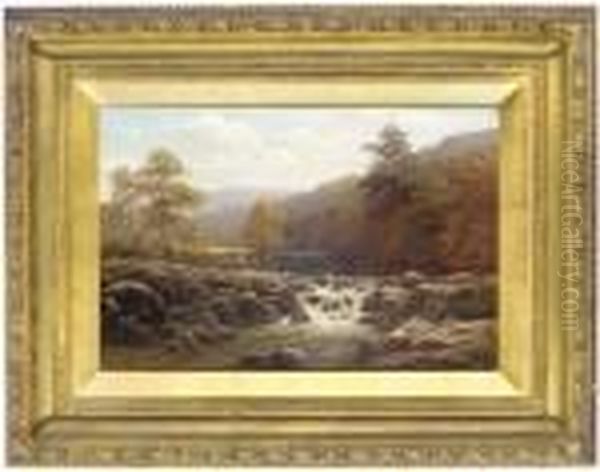 On The River Llugwy, North Wales Oil Painting by William Mellor