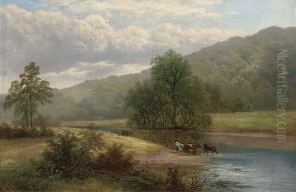 On The Warfe, Yorkshire Oil Painting by William Mellor