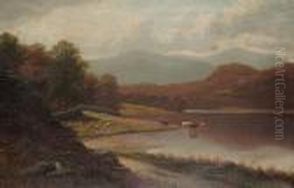 Rydal Lake, Westmoreland Oil Painting by William Mellor