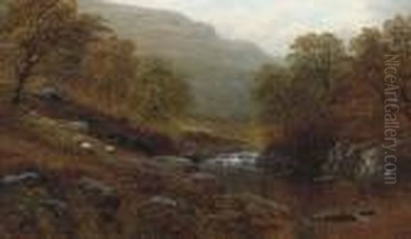 On The River Llugwy; And On The River Lledr Oil Painting by William Mellor