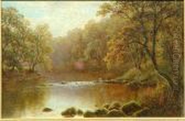 On The Wharfe, Bolton Woods, Yorkshire Oil Painting by William Mellor