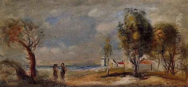 Landscape (after Corot) Oil Painting by Pierre Auguste Renoir