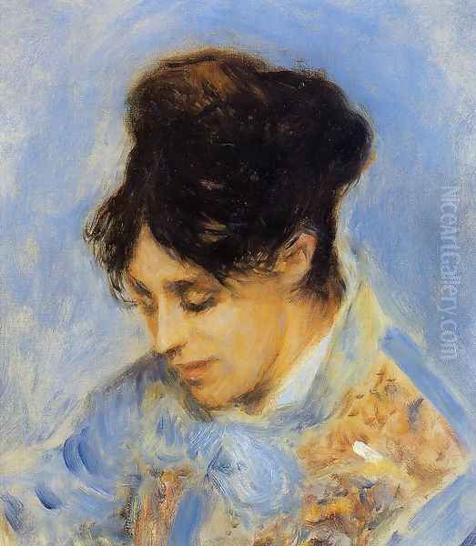 Portrait Of Madame Claude Monet Oil Painting by Pierre Auguste Renoir